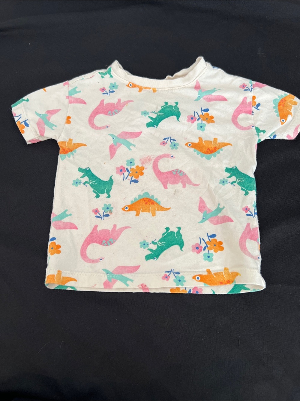 Kids' Cream Dinosaur Print T-Shirt - Multi Color
